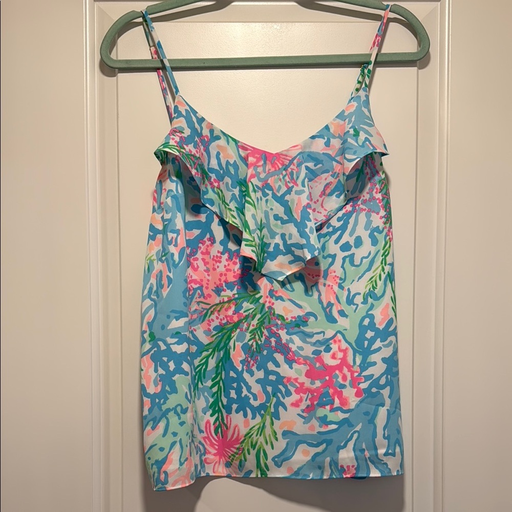 Lilly Pulitzer Multicolored Ruffled Camisole Top